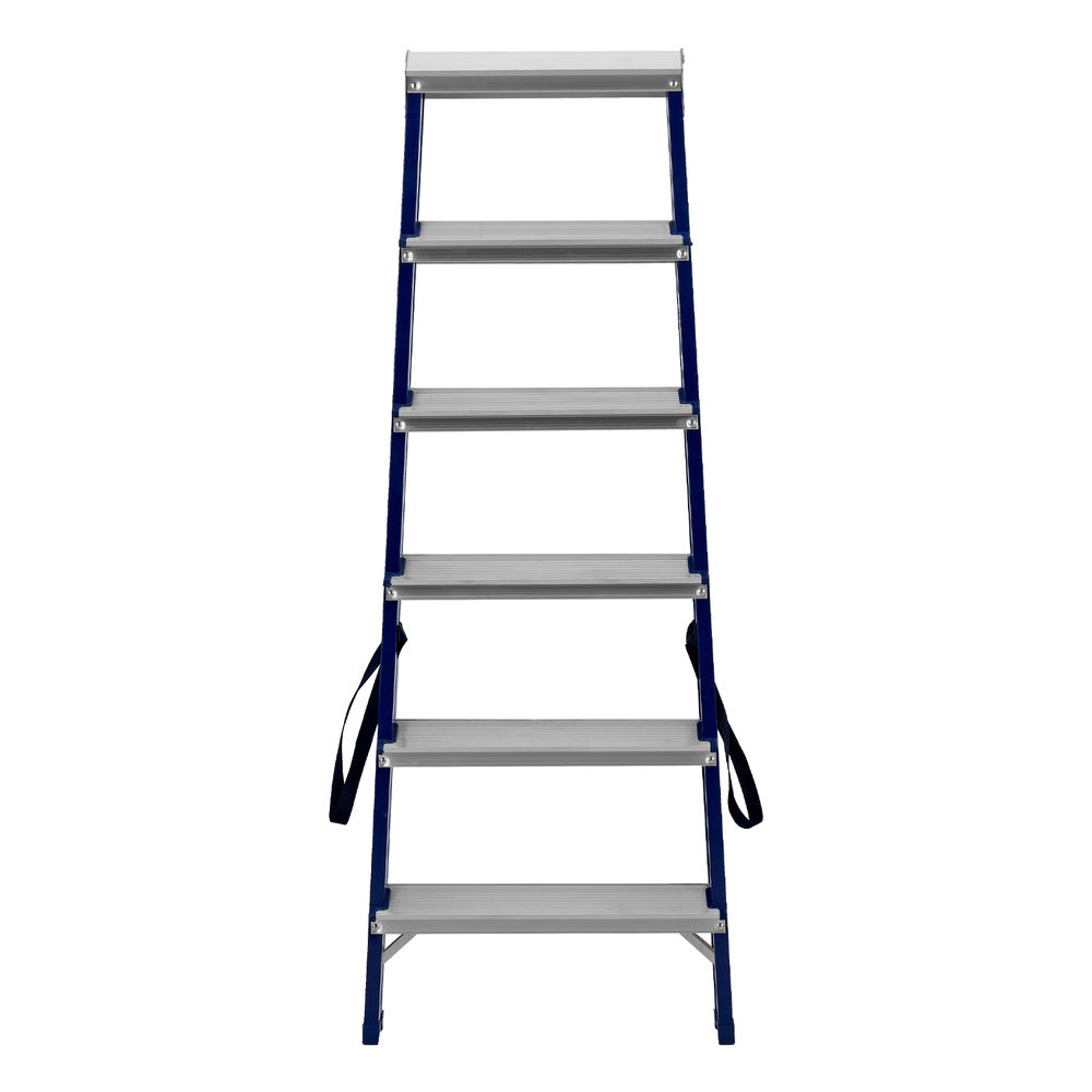 Стремянка двусторонняя 6 ступеней, стальная, Сибртех (97936)