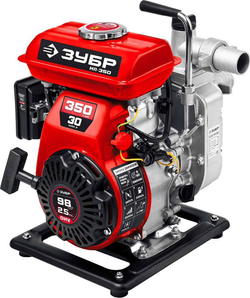 Мотопомпа бензиновая 350 л/мин ЗУБР МП-350  