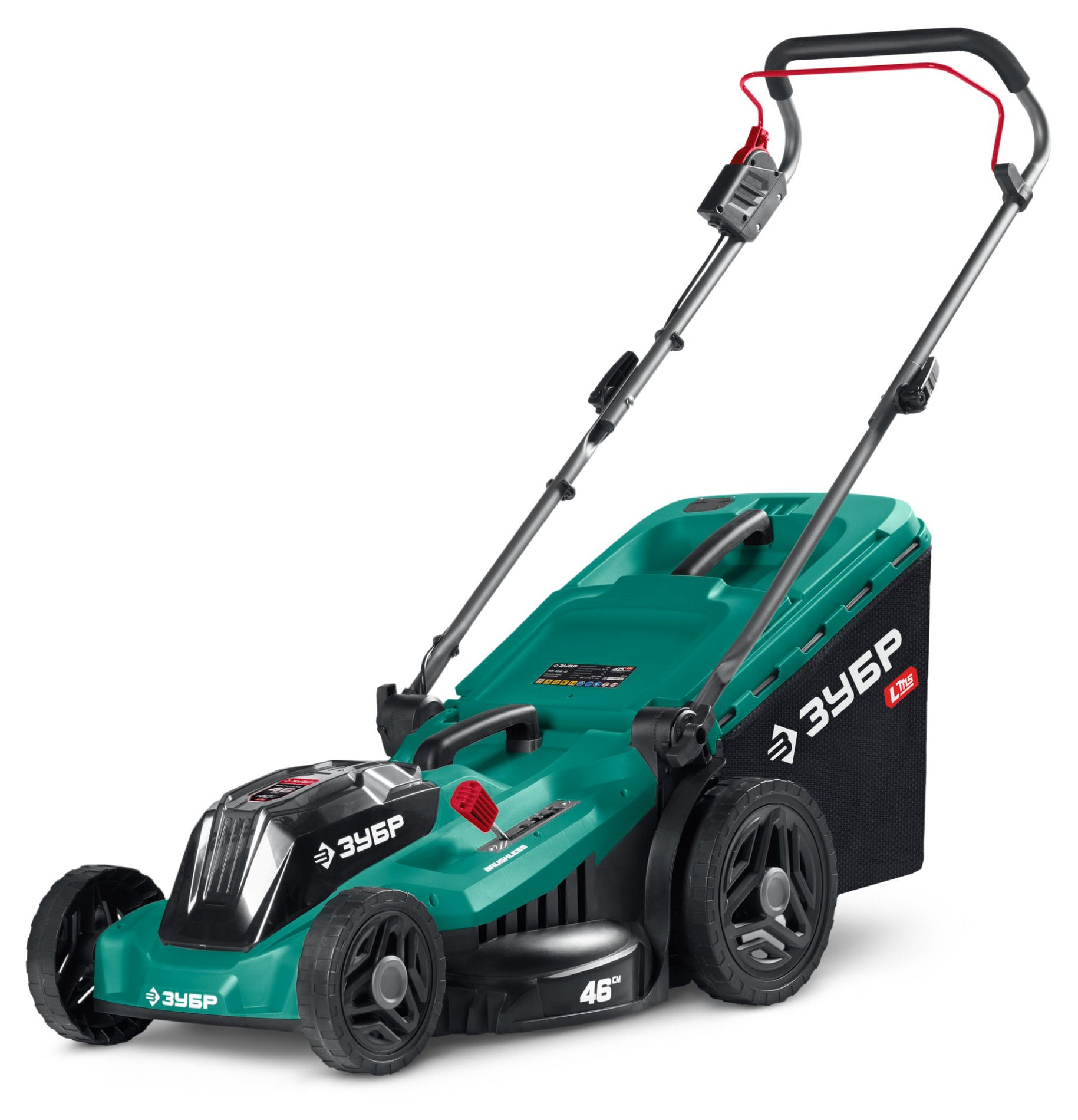 ЗУБР 40 В (2x20В), 460 мм, без АКБ (LMS), газонокосилка аккумуляторная бесщеточная (ГКЛ-4046)