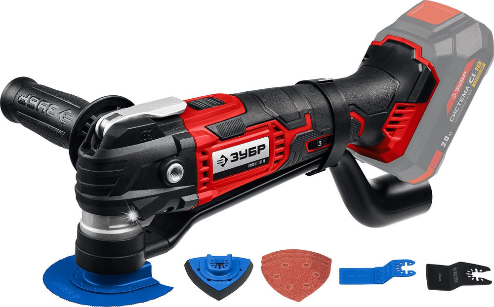 Реноватор C1-18 18 В OQIS без АКБ набор насадок ЗУБР МФИ-18 Н