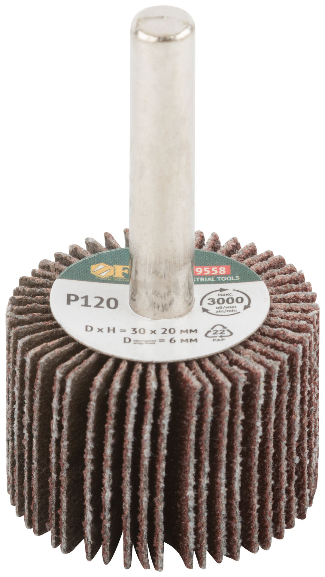 Диск лепестковый для дрели радиальный 30х20х6 мм Р 120 (39558)