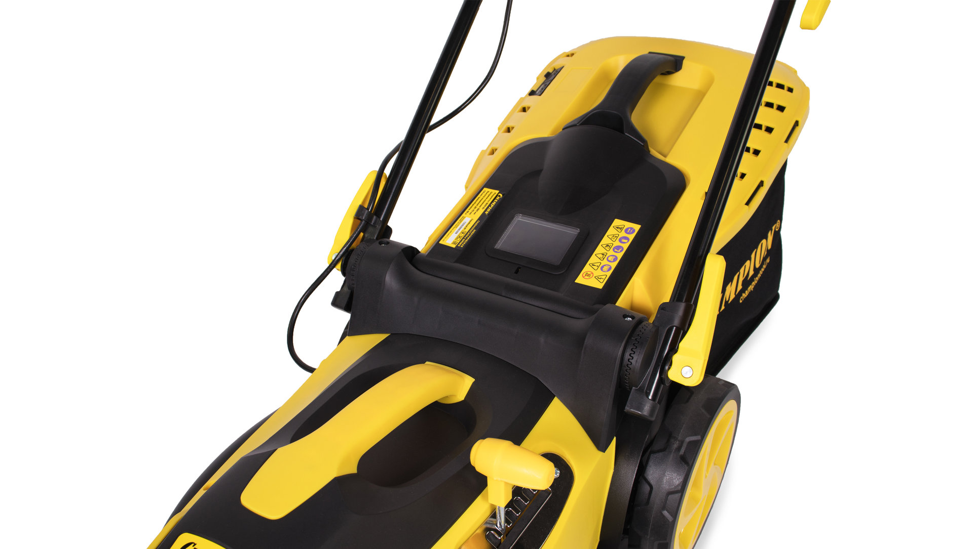 Газонокосилка эл. CHAMPION EM3815 (1,6 кВт пласт+ткань травосб. 45л шир.380мм выс.20-70мм, 11,5кг) (EM3815)