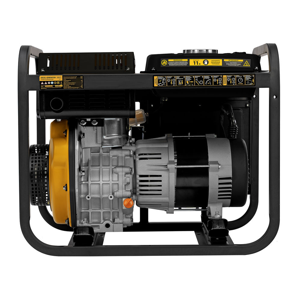 Генератор дизельный DES-32, 3,2 кВт, 230 В, 11 л, ручной стартер Denzel (94411)