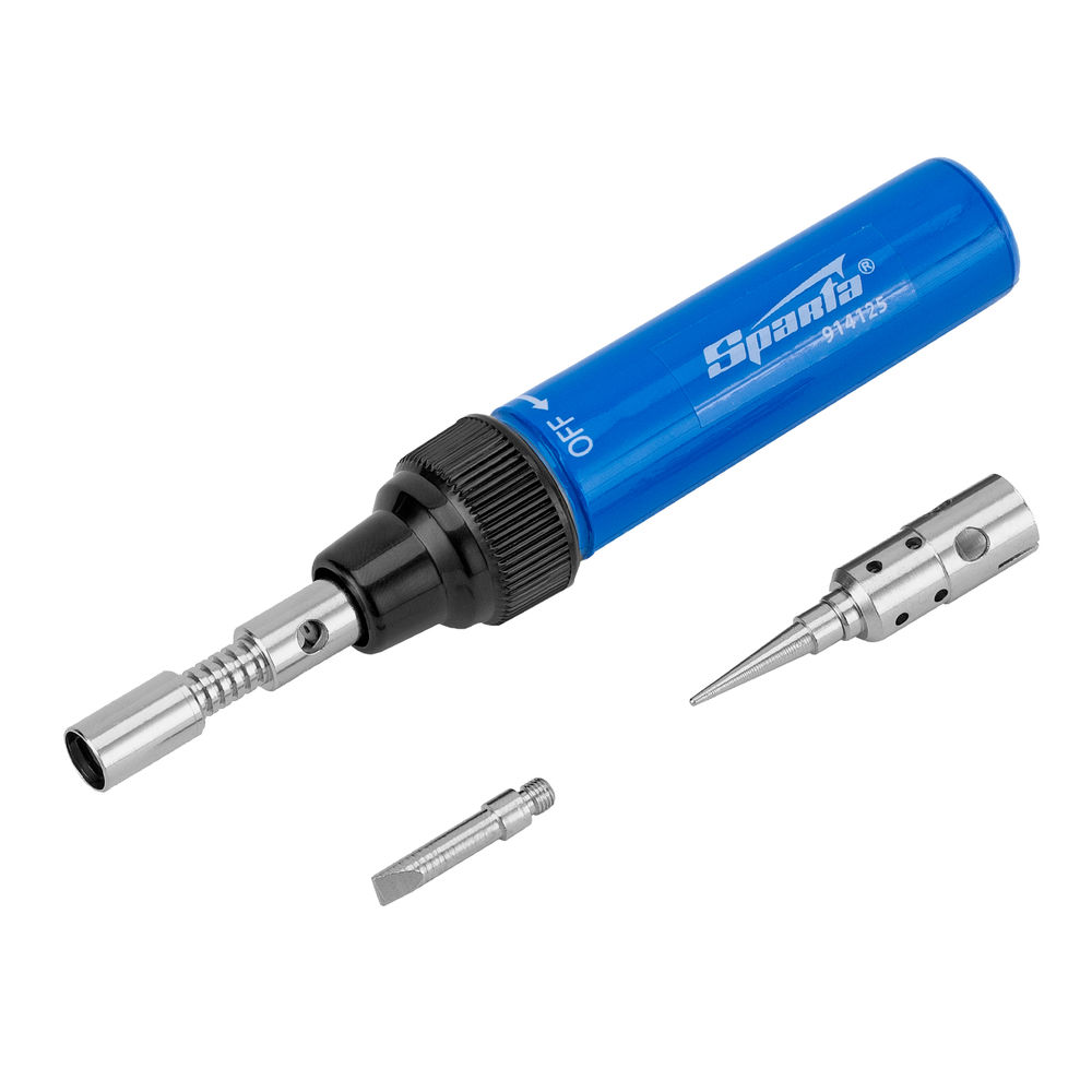 Горелка газовая, тип Карандаш, 2 насадки для пайки, 130 мм Sparta (914125)