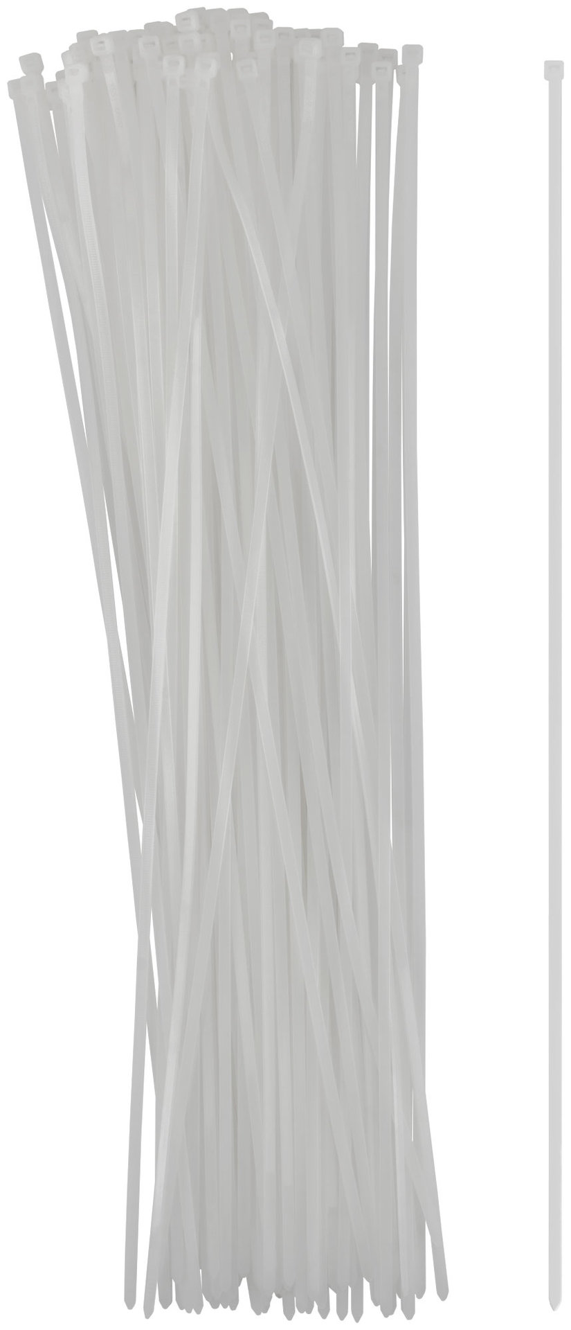 Хомуты нейлоновые для проводов, белые 100 шт., 4,8х500 мм (60380)