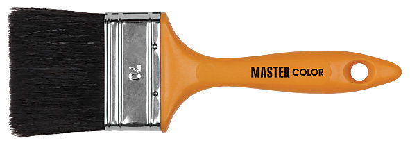 Кисть флейцевая, толщ. 12 мм, 70% ПБT/30% чёрн.натур. щетина, нерж. обжим, пласт.ручка, ширина 30 мм (30-0161AKZO)