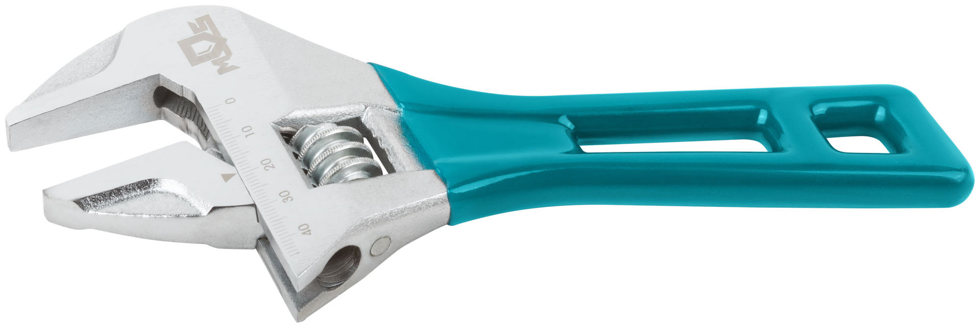 Ключ разводной с тонкими губками, пластиковая накладка на ручку, 200 мм ( 45 мм )