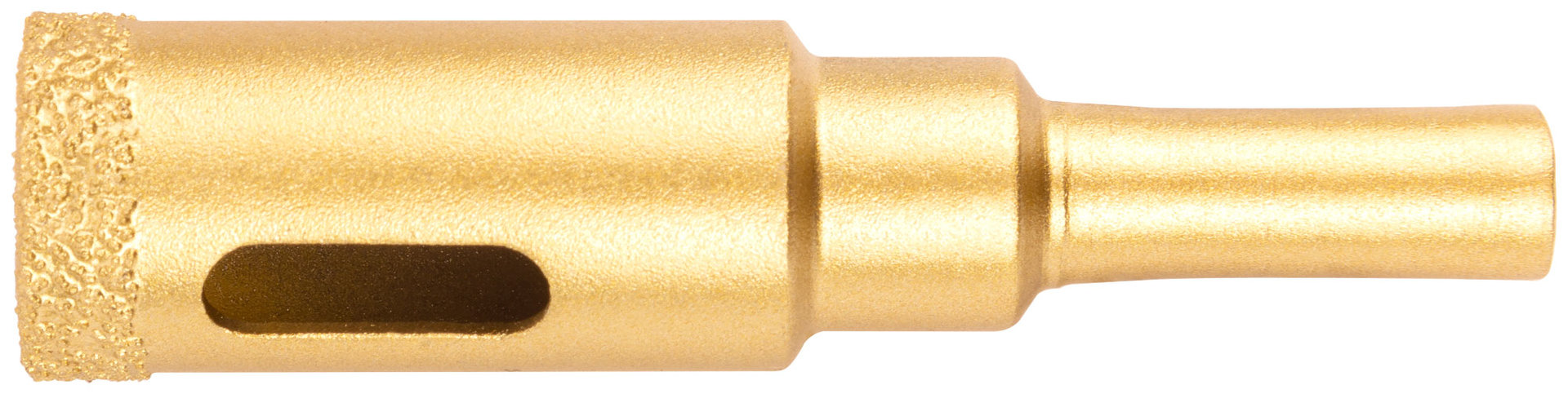 Коронка кольцевая по керамограниту, камню, кафелю и стеклу алмазная, вакуумное спекание 16х65 мм (16306)