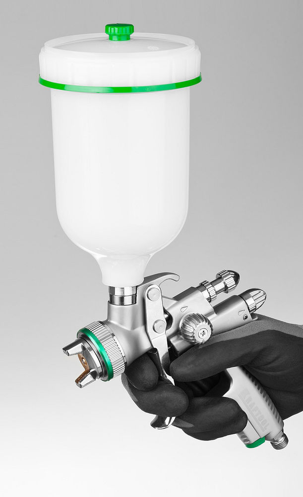 Пневматический краскопульт JETA 1000, HVLP, 1.3 мм, с верхним бачком KRAFTOOL 06559-1.3