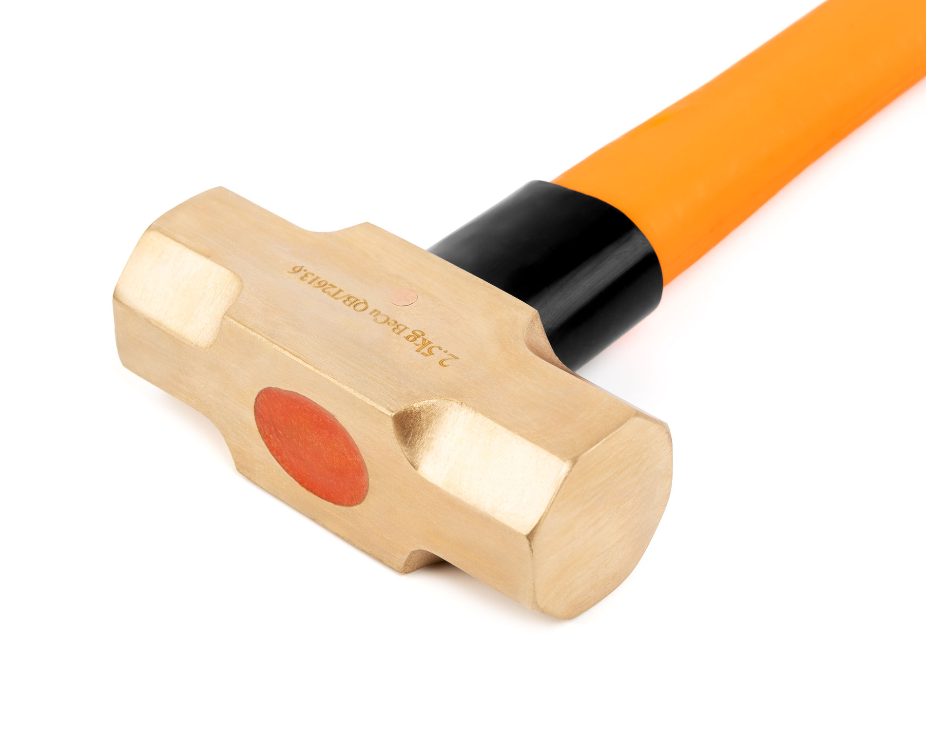 Кувалда тупоносая 2,5 кг BeCu рукоятка фибергласс искробезопасная 191-1016, HORTZ