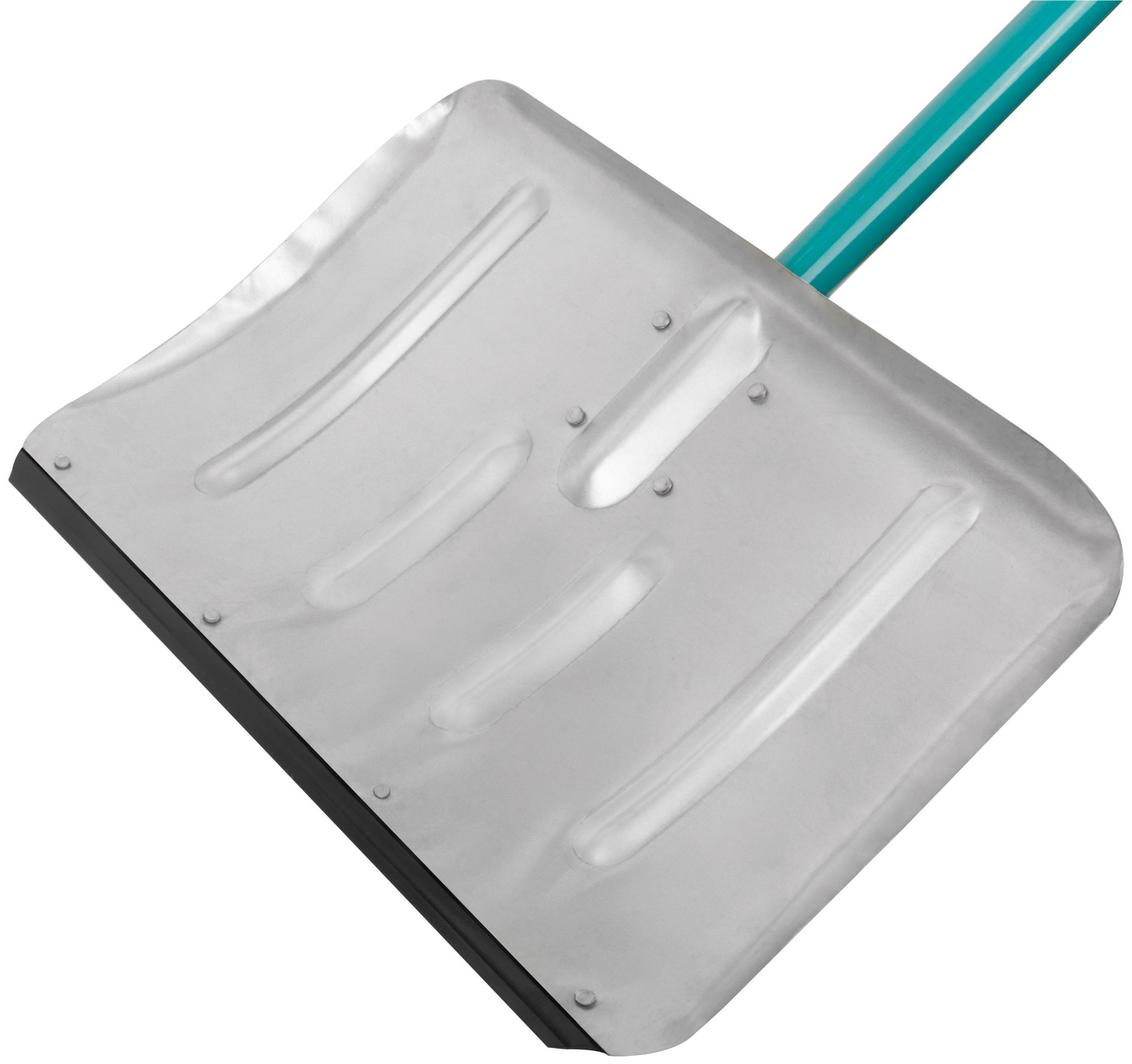 Лопата для уборки снега тротуарная стальная оцинкованная, алюминиевый черенок 500х330х1320 мм (68127)