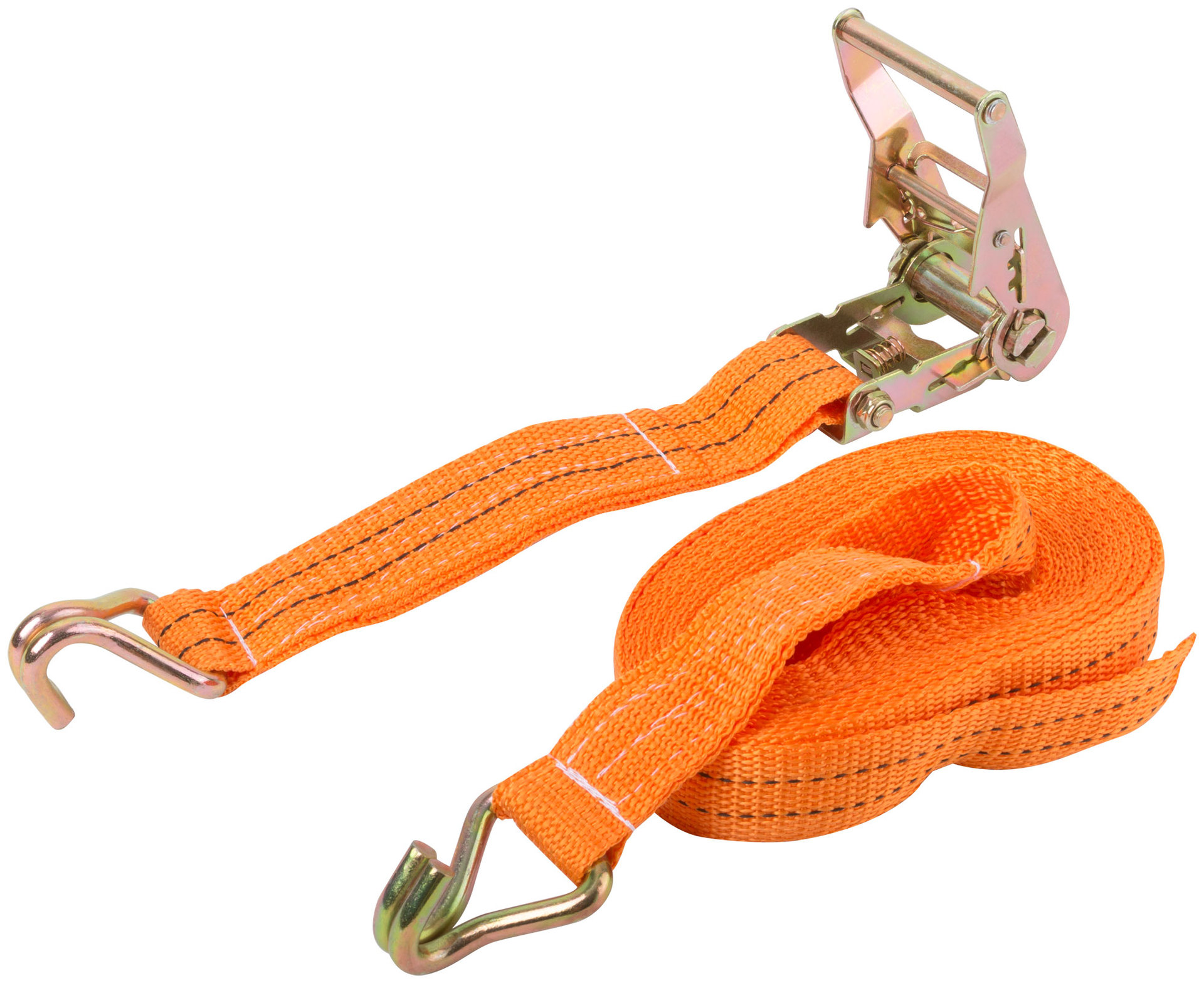 Ремень для крепления груза, храповый механизм 135 мм, лента 38 мм x 8 м, 1500 / 3000 кг (64917)