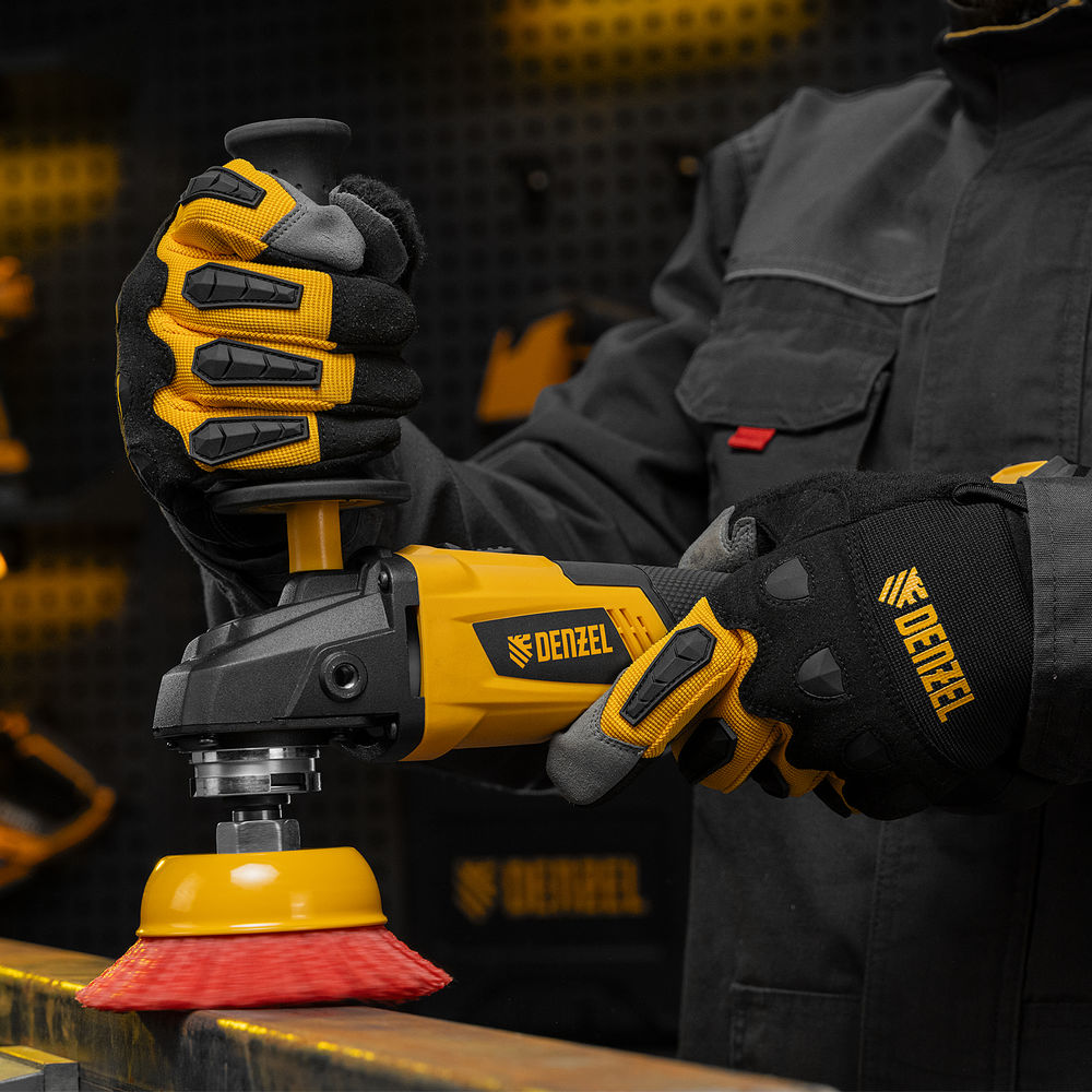 Щетка для УШМ, 100 мм, Чашка, нейлоновая щетина, М14 Denzel (74469)