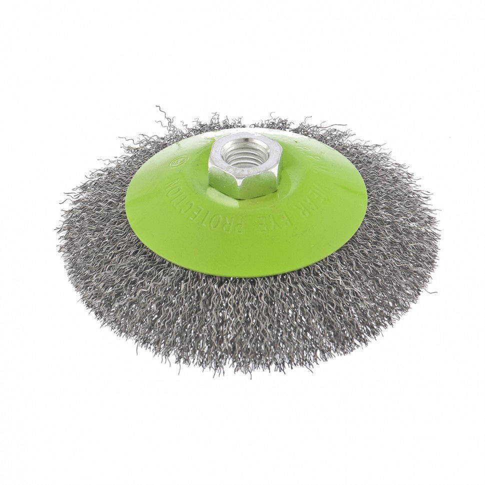 Щетка для УШМ, 125 мм, М14, тарелка, витая проволока Сибртех (746167)