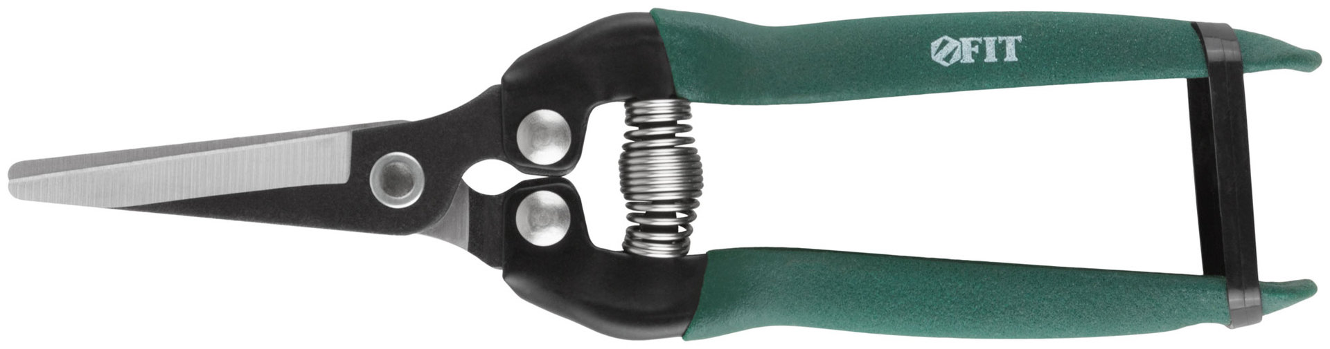 Секатор цветочный, режущие кромки внахлест, ПВХ накладки на ручки 180 мм (77075)