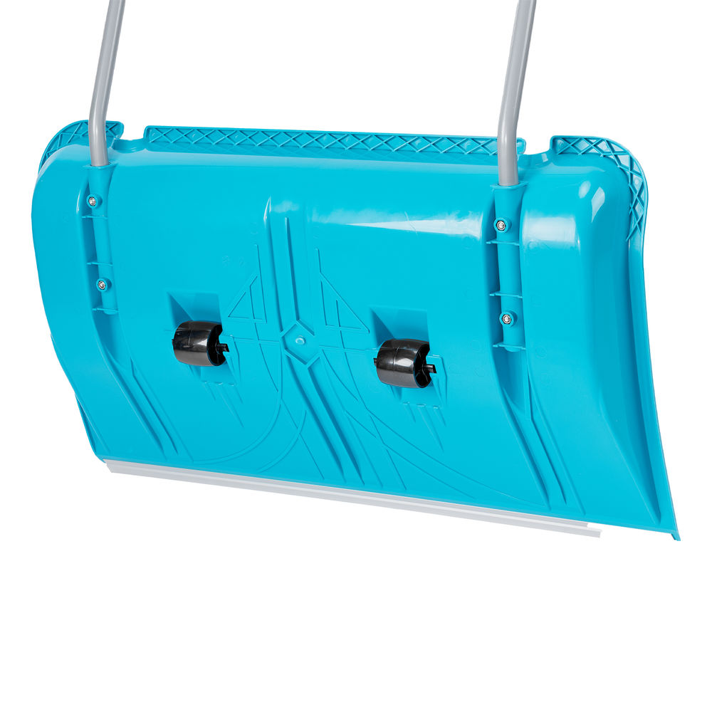 Скрепер для уборки снега, полипропилен, колеса, 750х445х1275 мм, рукоятка с ПВХ, LUXE Palisad (61800)