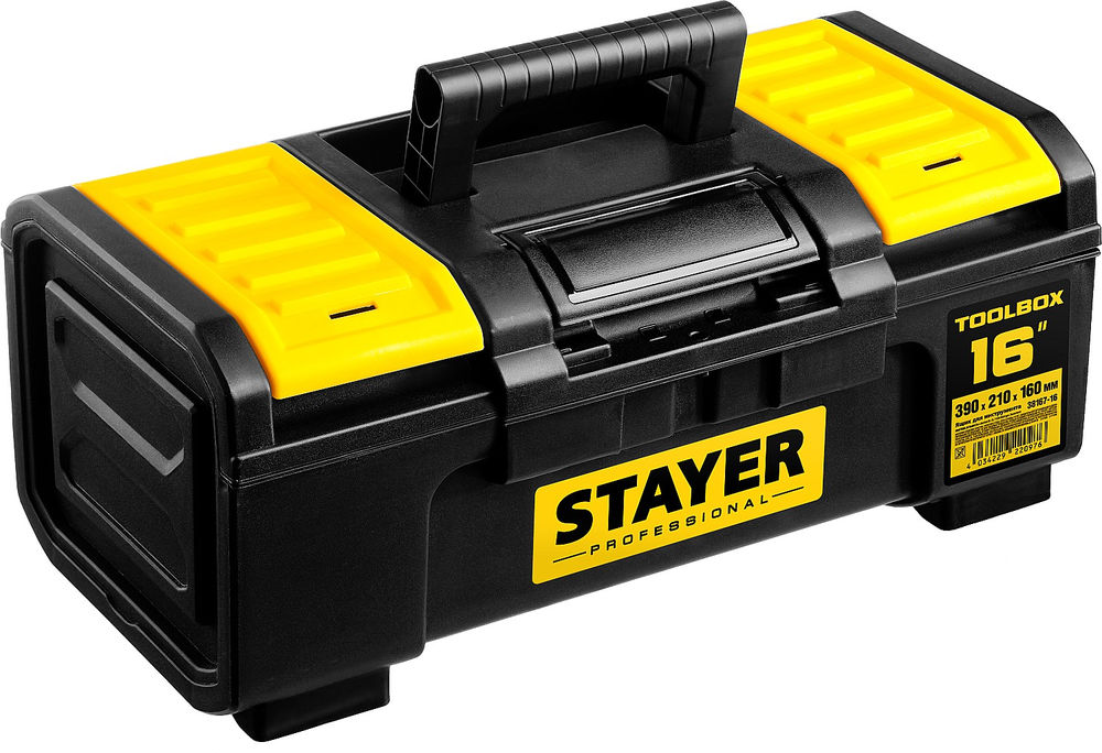 Ящик пластиковый для инструментов 390 х 210 х 160 TOOLBOX-16 Professional STAYER 38167-16