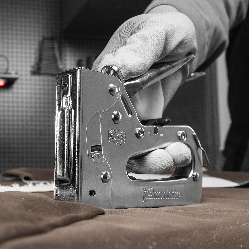 Степлер мебельный металлический регулируемый, тип скобы 53, 6-14 мм Matrix Professional (40913)