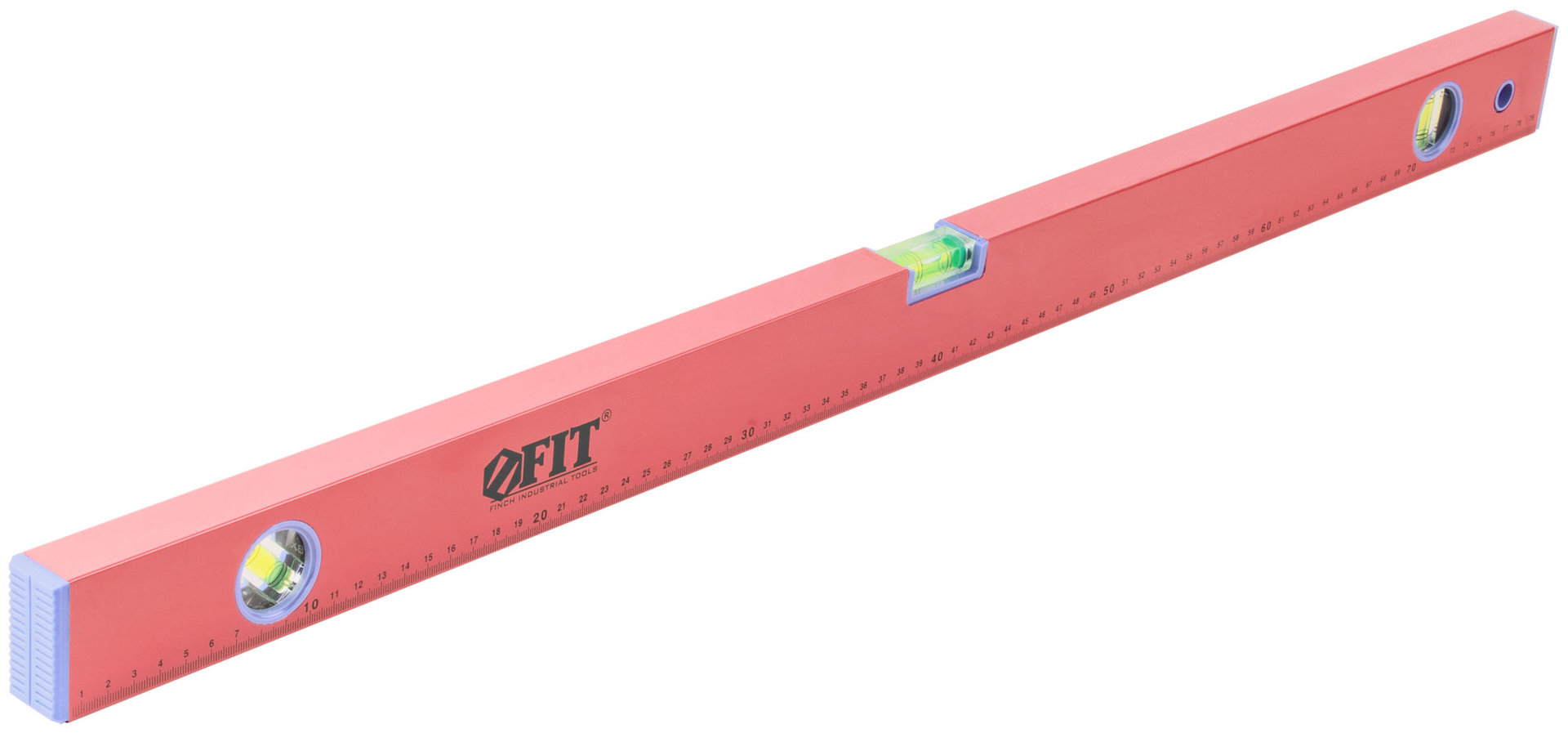 Уровень Стандарт, 3 глазка, красный корпус, фрезерованная рабочая грань, шкала 800 мм (18058)