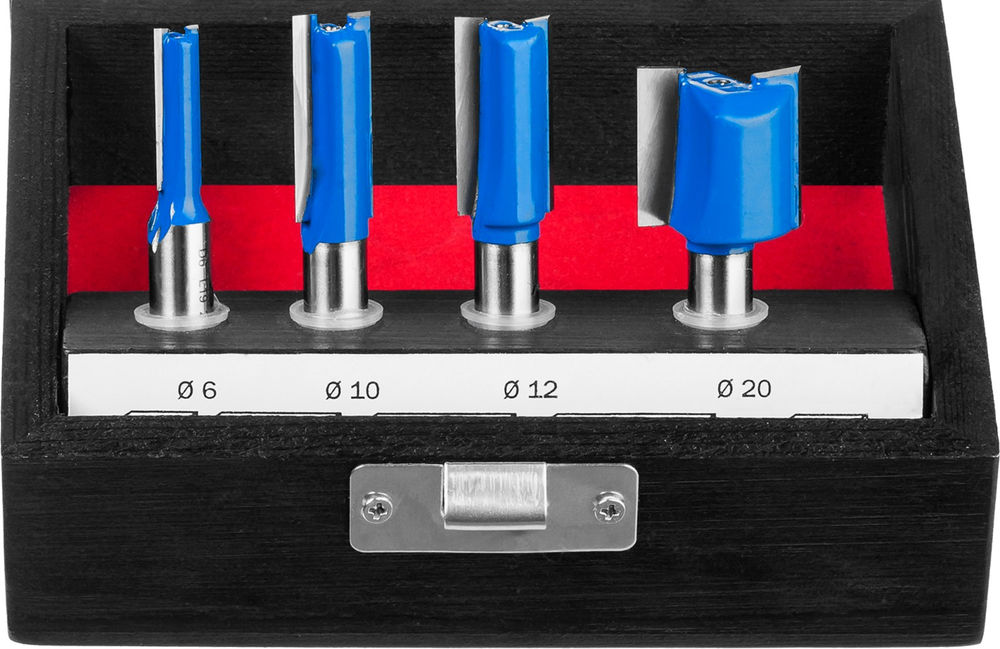 Набор профильных фрез по дереву 4 шт ЗУБР Профессионал 28795-H4-1  