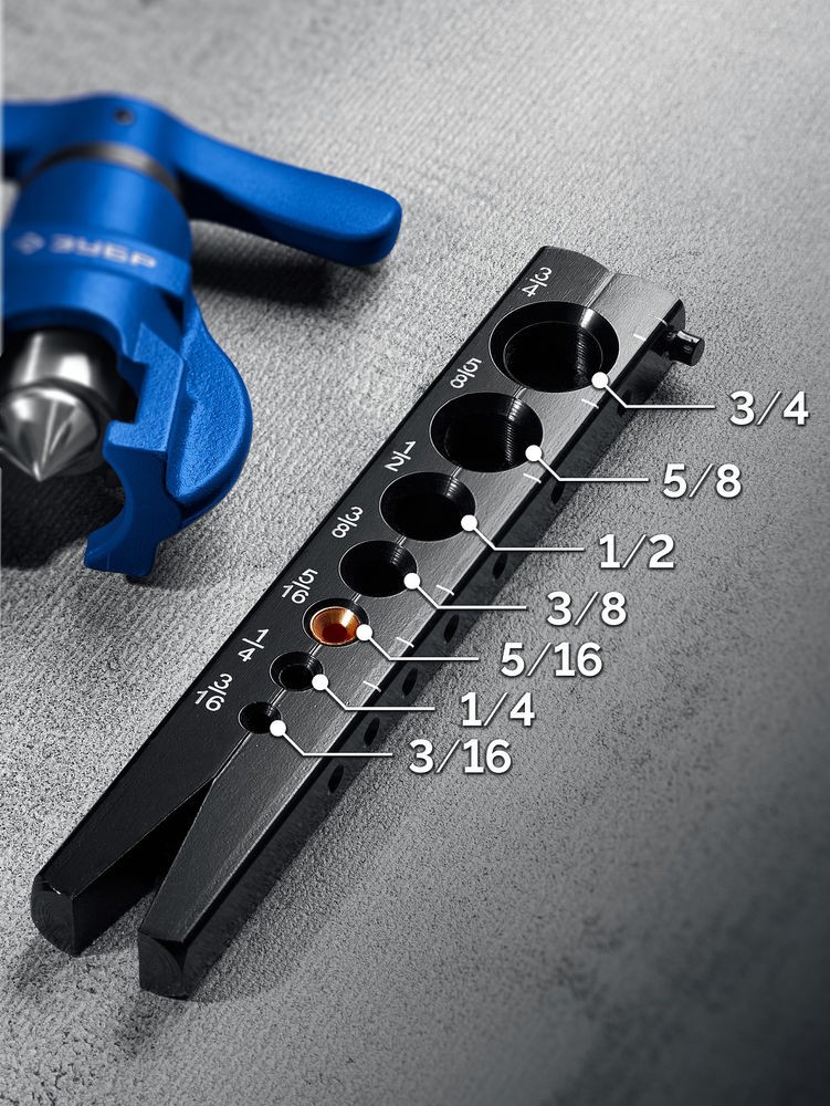 Развальцовка эксцентриковая 5–19 мм, 3/16–3/4, в кейсе ЗУБР Профессионал 23610