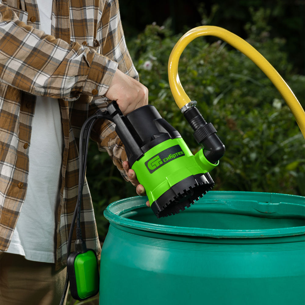 Дренажный насос для чистой воды СДН300-5, 300 Вт, напор 6.5м, 6500 л/ч Сибртех (97261)