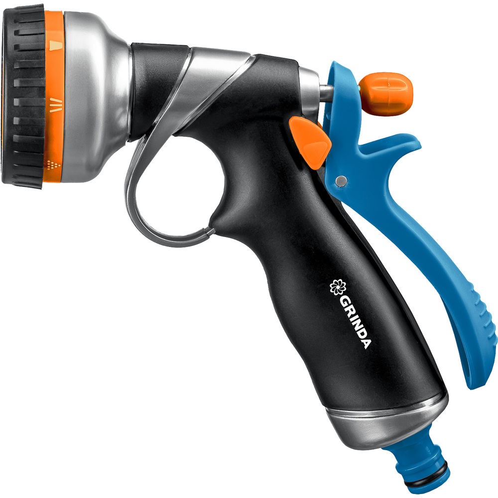 Поливочный пистолет RM-8, 8 режимов, курок сзади, металлический с TPR, PROLine GRINDA 8-427143_z02