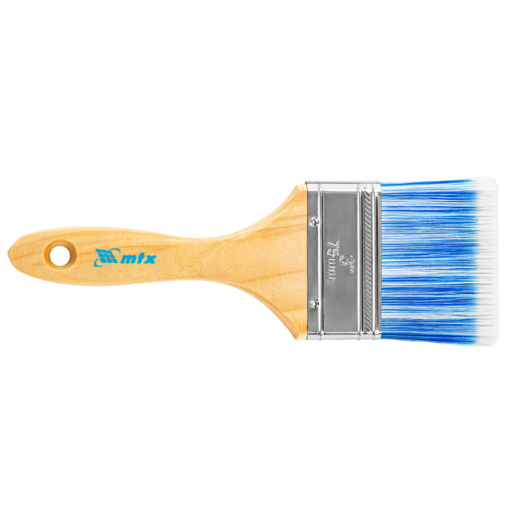 Кисть плоская Евро 3, искусственная щетина, деревянная ручка MTX (83073)