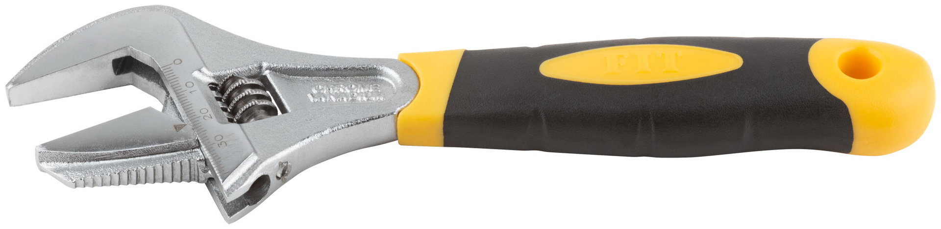 Ключ разводной Техно CrV, узкие + переставная губки, шкала, увеличен.захват, прорезин.ручка 200 мм ( 40 мм )