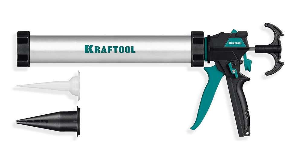 Закрытый пистолет для герметикаа ULTRA, 600 мл, прямой забор, регулировка силы давления, вариативная антикапельная система KRAFTOOL 06677-60