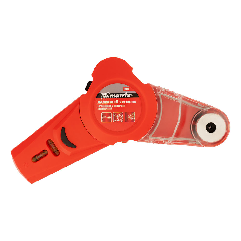 Лазерный уровень с приспособлением для сверления и пылесборником Matrix (35040)