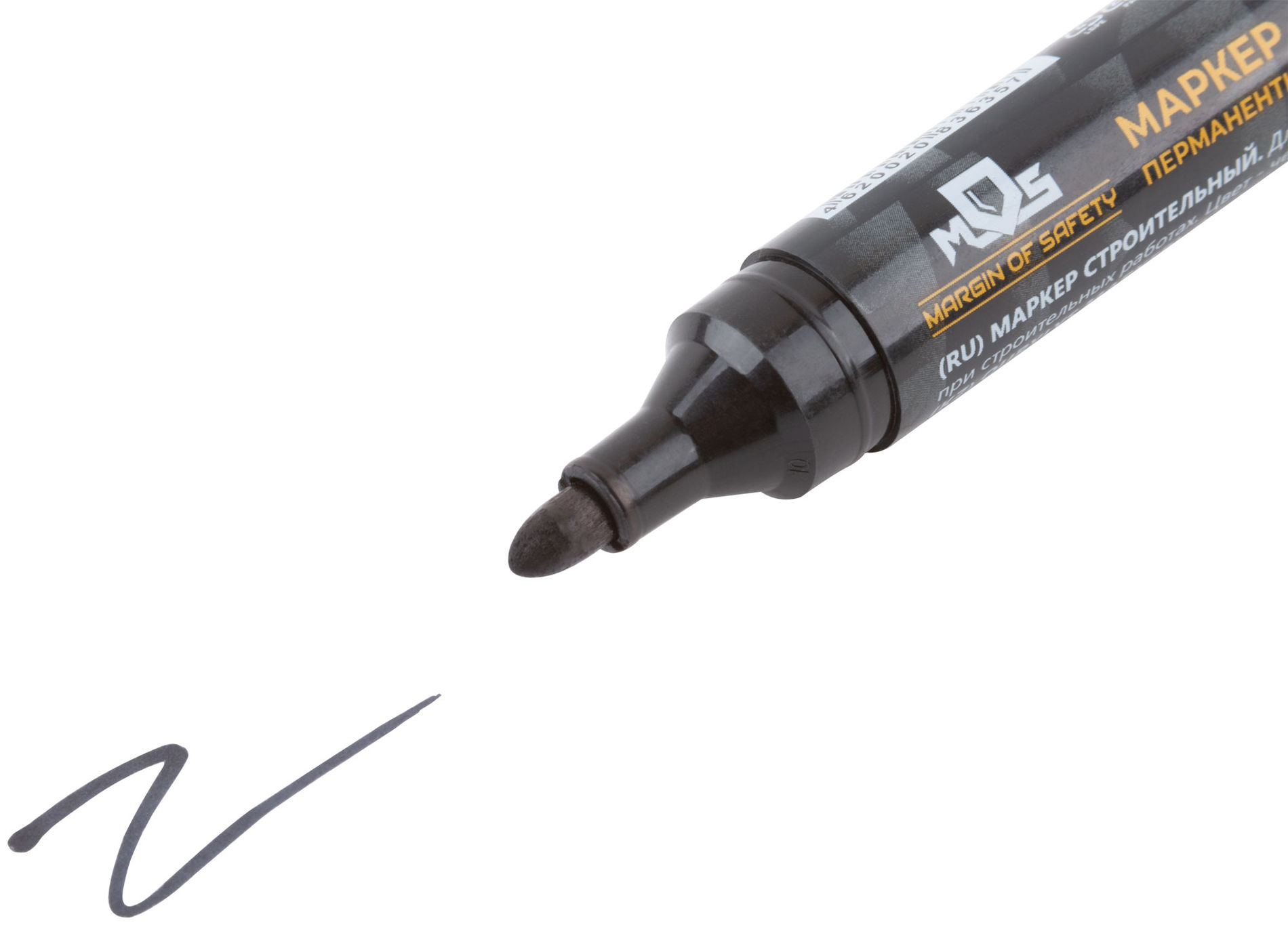 Маркер перманентный строительный, черный (04370М)