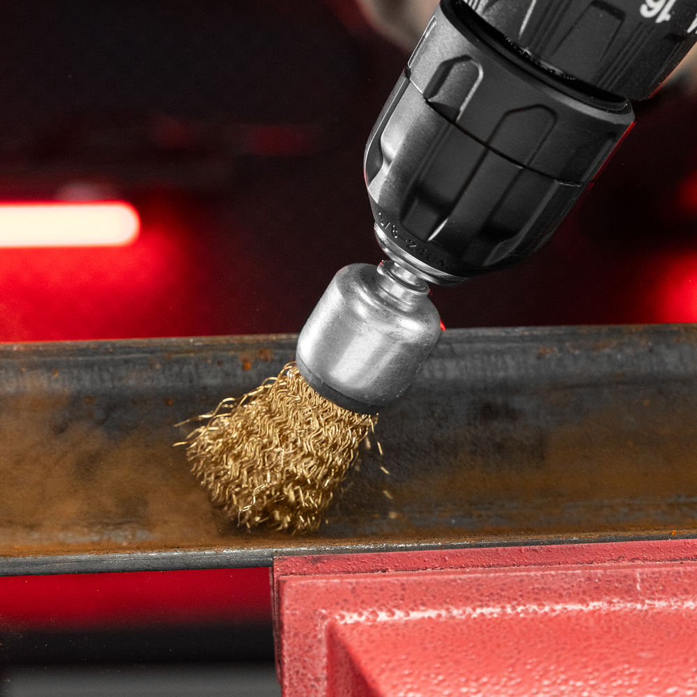 Набор щеток для дрели, 3 шт, 1 плоская, 50 мм, 2 чашки, 25-50 мм, со шпильками Matrix (74486)