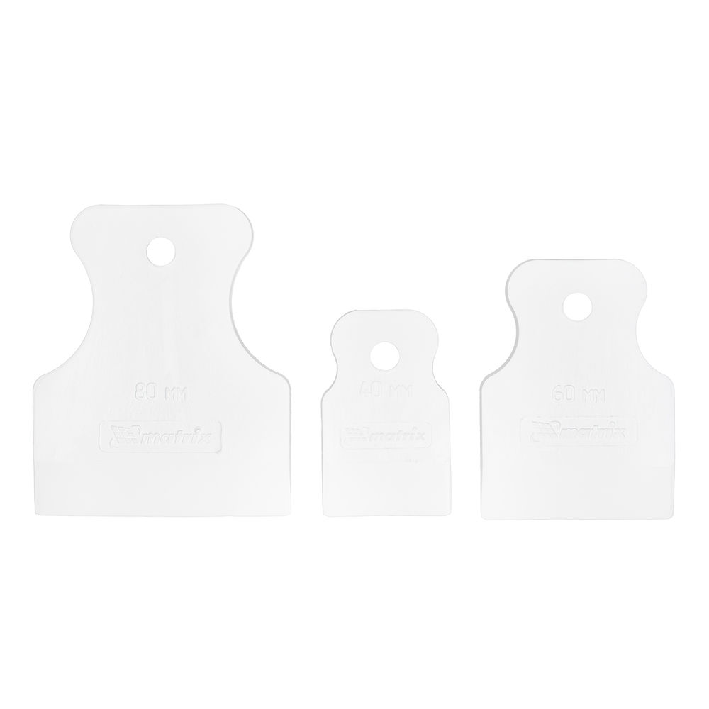 Набор шпателей 40-60-80 мм, белая резина, 3 шт Matrix (858275)