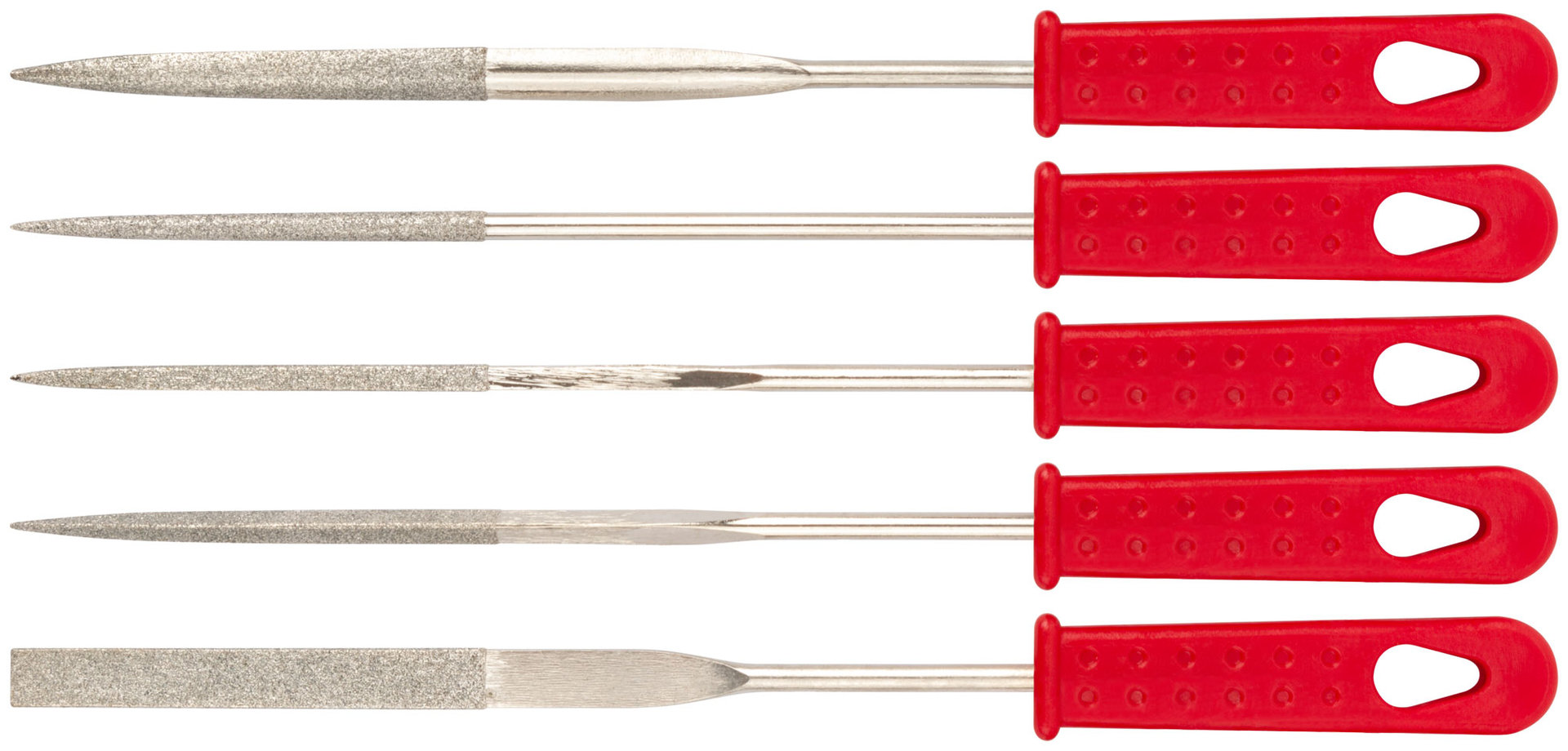 Надфили алмазные, 5 шт., 3x160/50 мм ( узкие ) (42158)