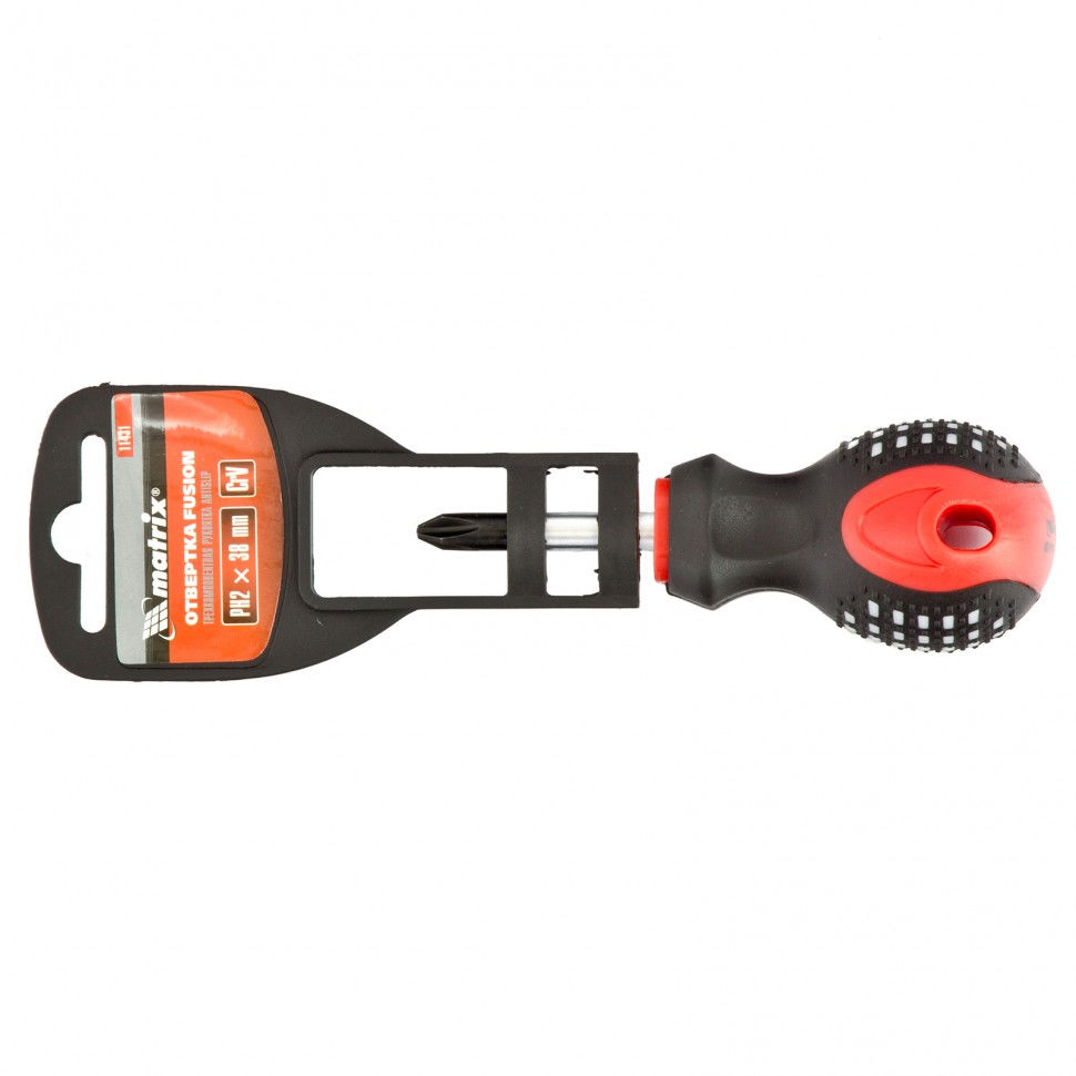 Отвертка Fusion, PH2 х 38 мм, CrV, трехкомпонентная рукоятка Anti slip Matrix