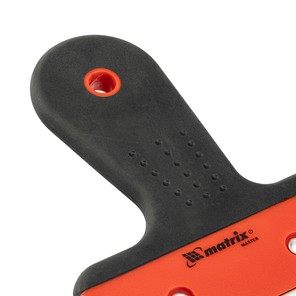 Шпатель фасадный из нержавеющей стали, 150 мм, узкое полотно, двухкомпонентная ручка Matrix (85511)