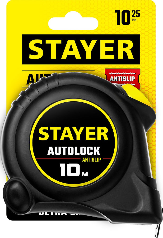 Рулетка с автостопом AutoLock 10 м х 25 мм STAYER 2-34126-10-25