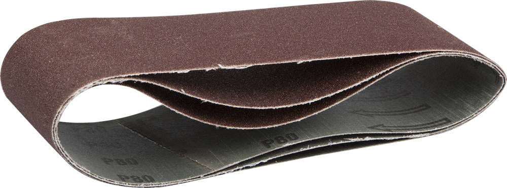 Лента шлифовальная 75х533 мм, P80, для ЛШМ, 3 шт, серия МАСТЕР ЗУБР 35542-080