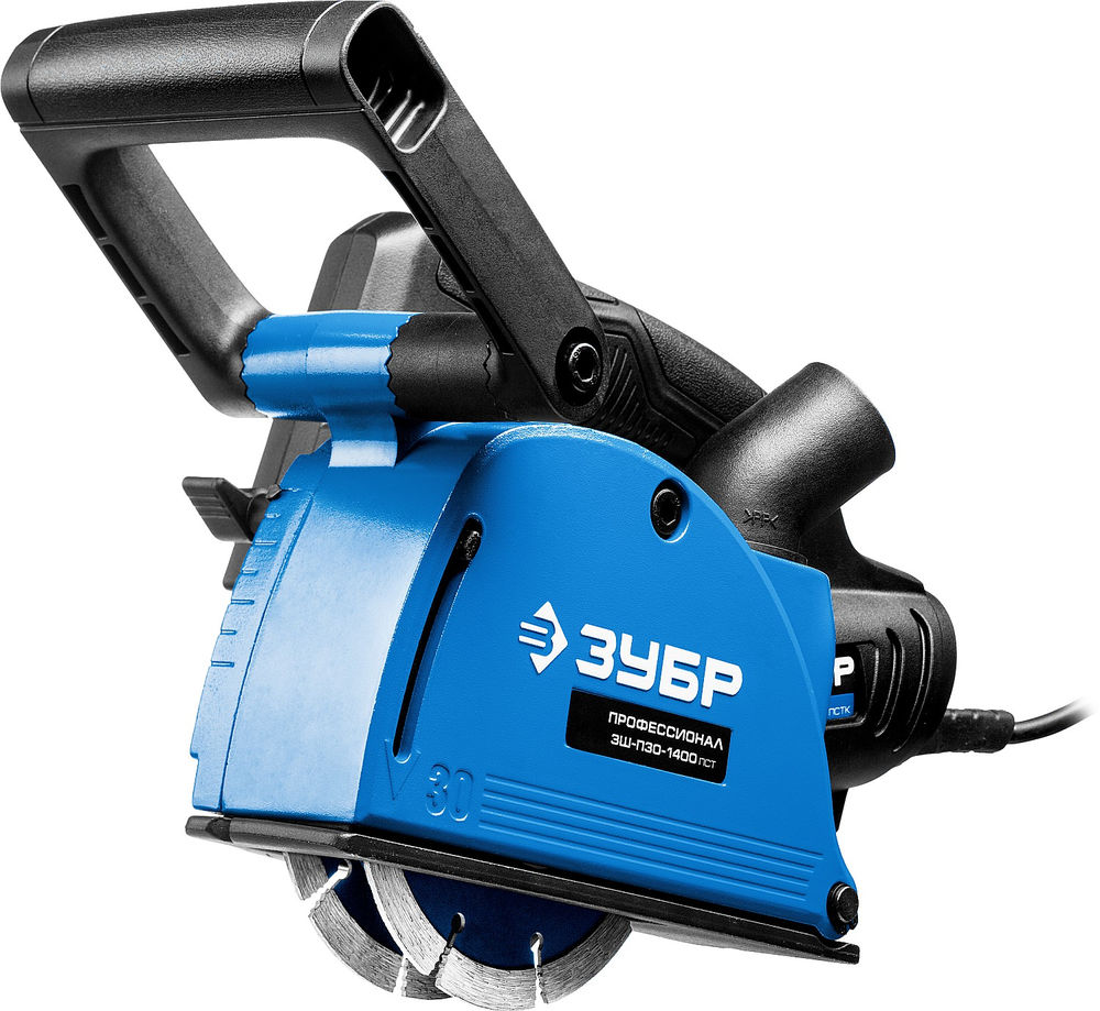 Штроборез (бороздодел) d 125 мм, 1400 Вт, ширина 30 мм ЗУБР Профессионал ЗШ-П30-1400 ПСТ