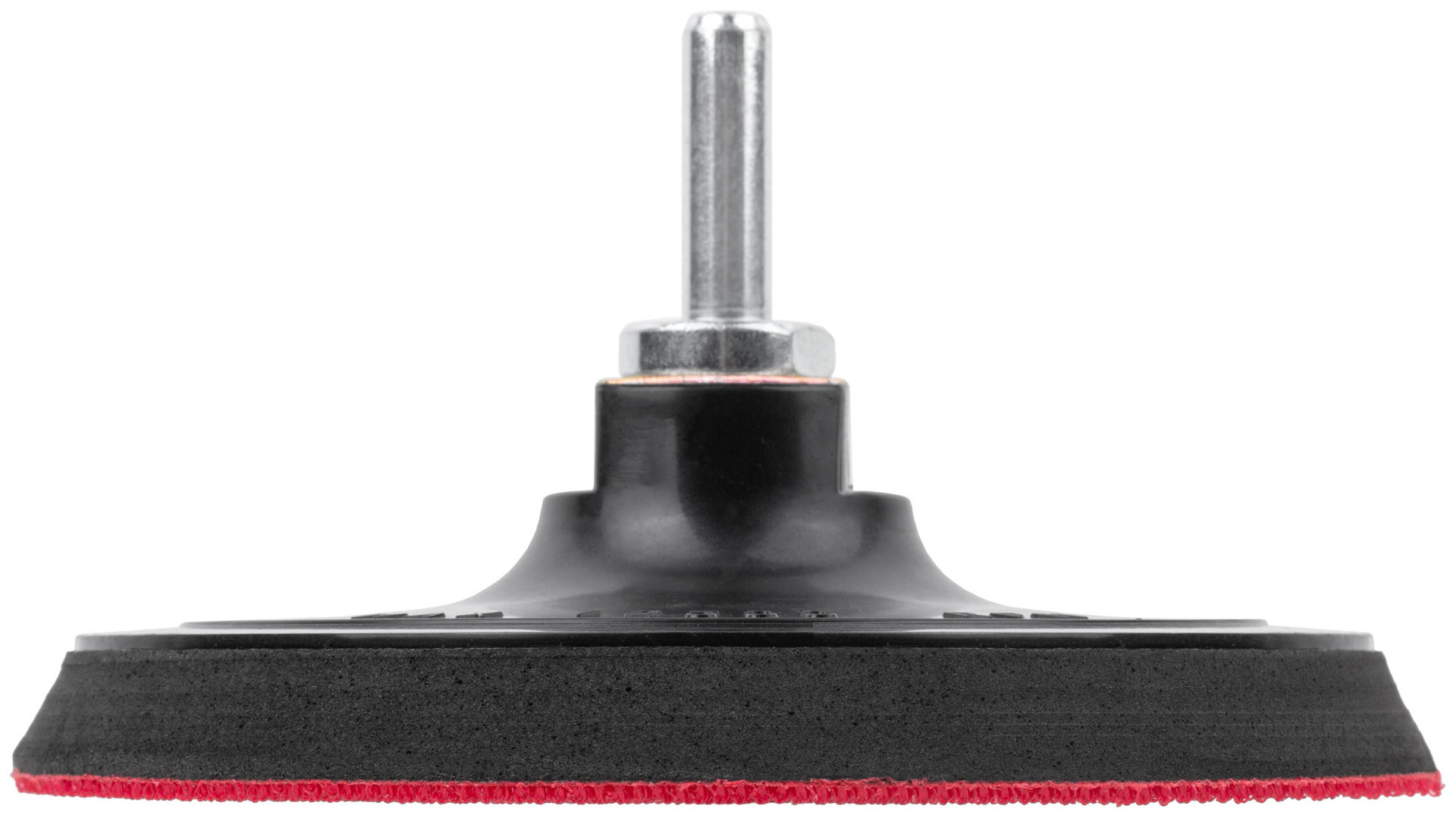 Диск шлифовальный с липучкой черный, гайка М14 + переходник для дрели, 125x10 мм (39627)