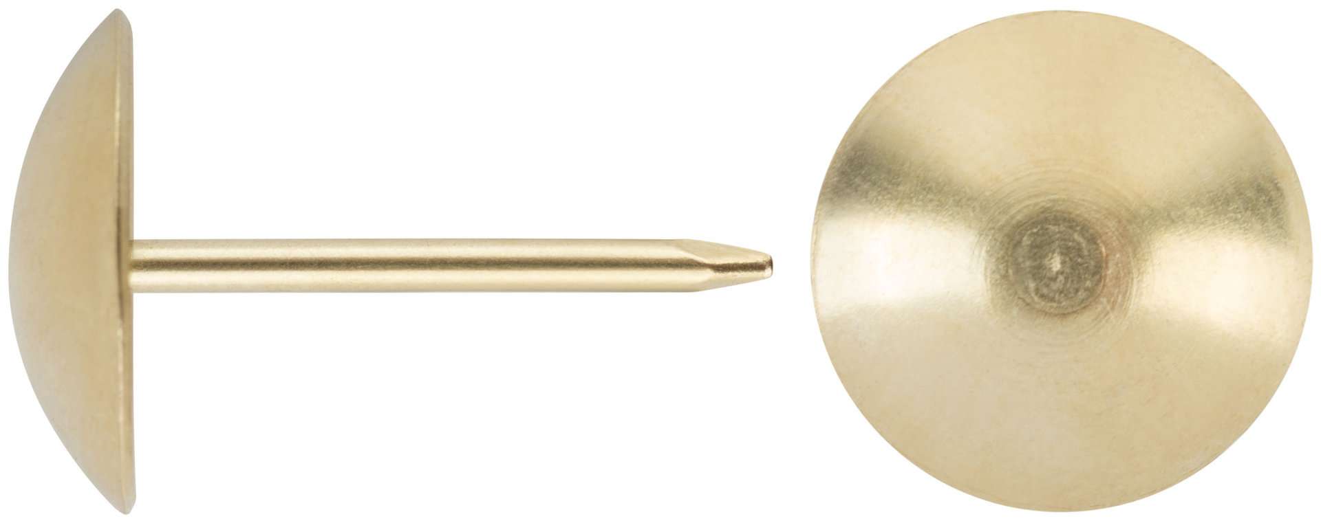 Гвозди мебельные латунированные 10,5 мм, большая головка (фасовка 25 шт) (31111-2)