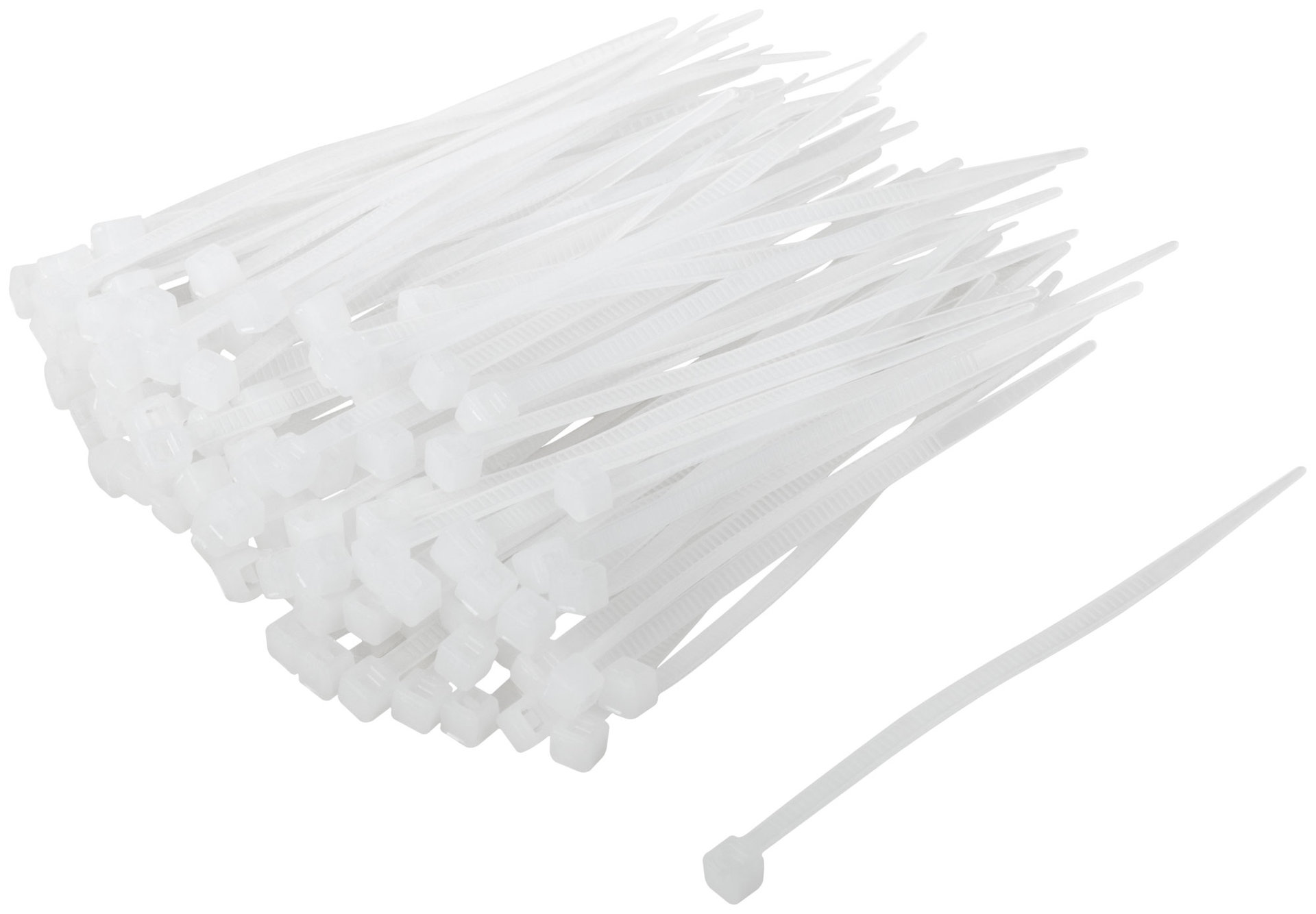 Хомуты нейлоновые, белые д/проводов 100 шт., 80x2,5 мм (60408)