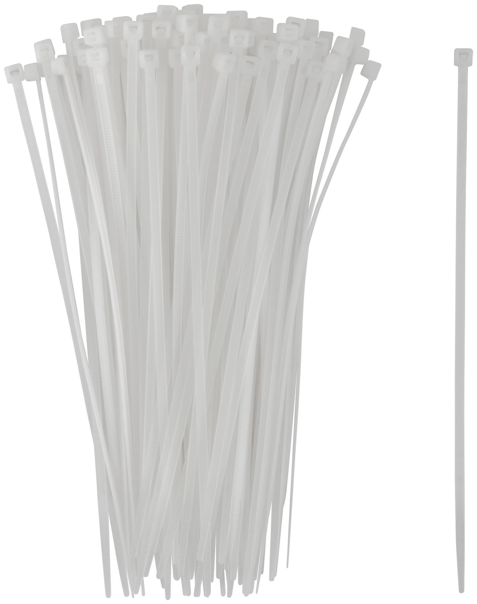 Хомуты нейлоновые для проводов, белые 100 шт., 3,6х200 мм (60369)