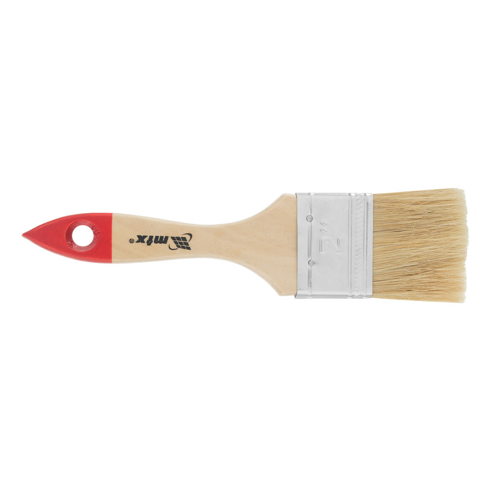 Кисть плоская Стандарт 2 (50 мм) натуральная щетина, деревянная ручка MTX (82530)