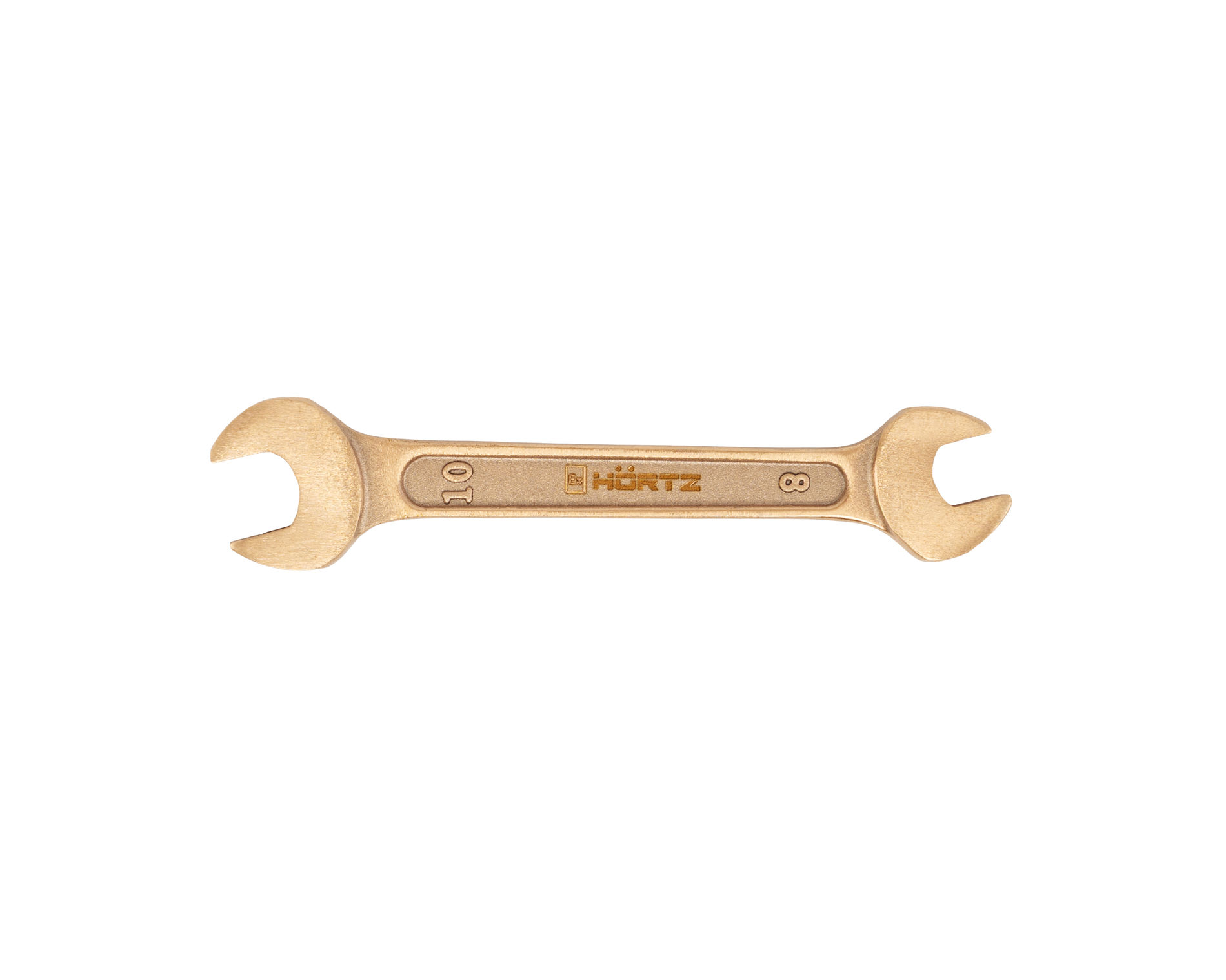 Ключ гаечный рожковый двусторонний 8х10 искробезопасный сплав BeCu, HORTZ