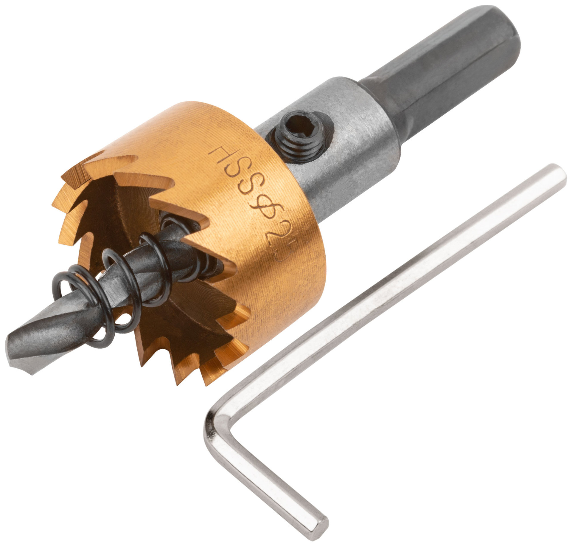 Коронка кольцевая по металлу, HSS сталь, титановое покрытие 25 мм (36864)