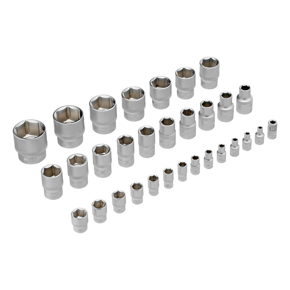 Набор инструментов, 1/2, 1/4, CrV, пластиковый кейс 69 предметов Stels