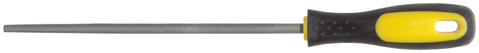 Напильник, прорезиненная ручка, круглый 200 мм (42581)