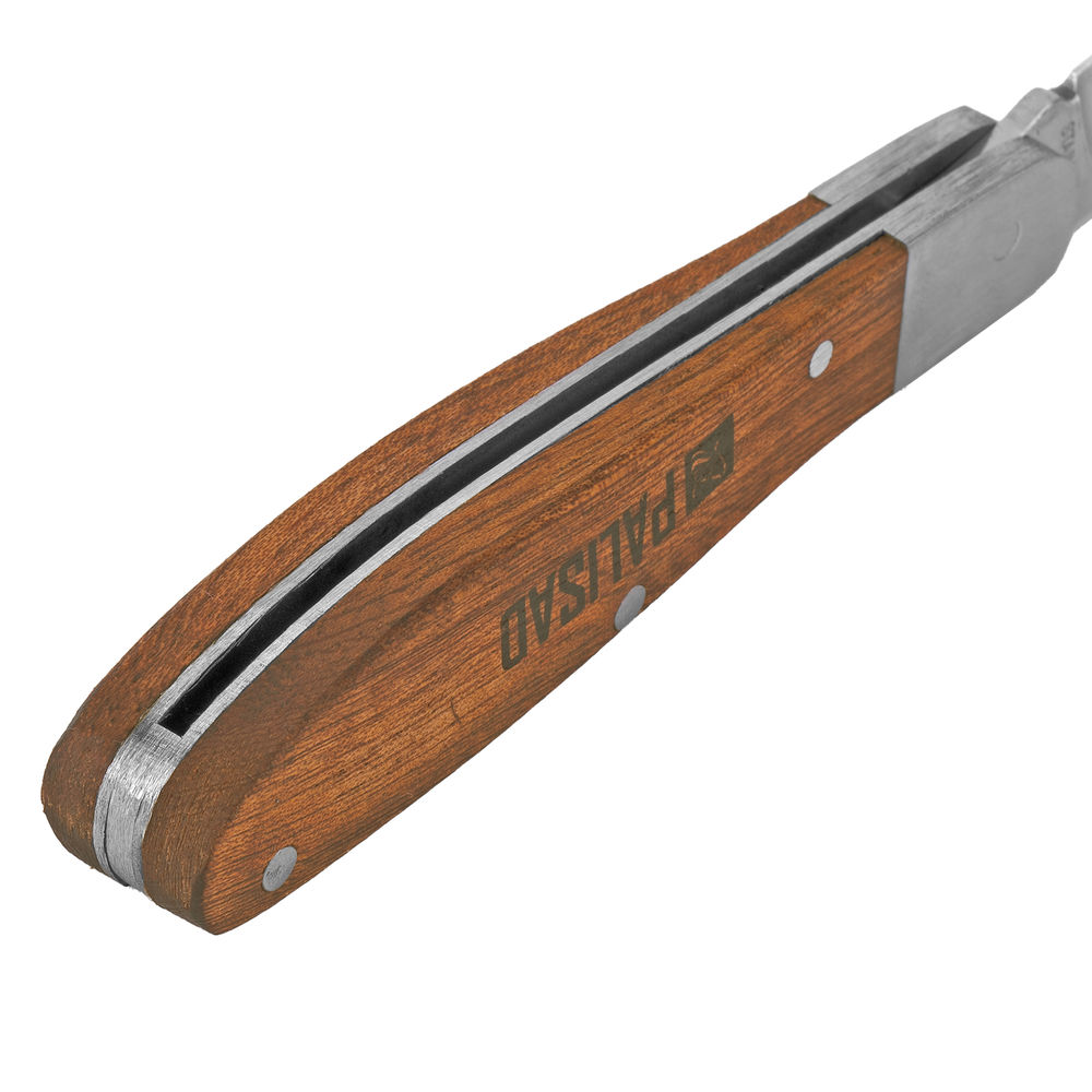 Нож садовый складной, копулировочный, 173 мм, деревянная рукоятка, Palisad (79002)
